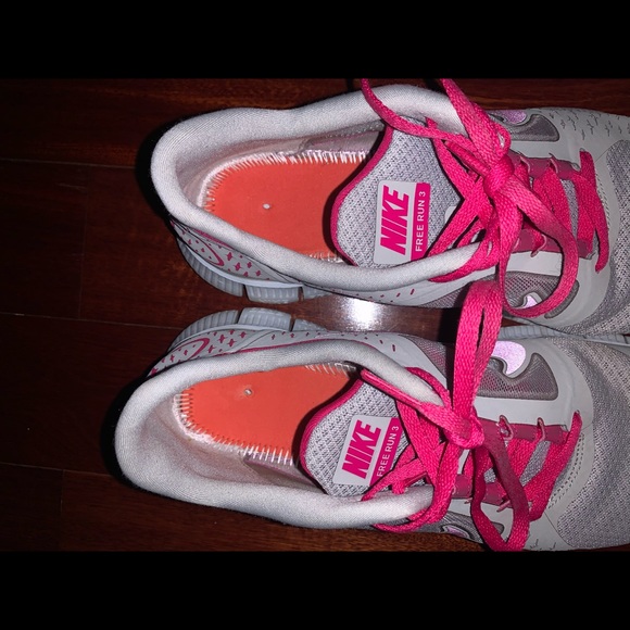 Nike Free Run 3 Gray & Pink Sneakers - Picture 3 of 8